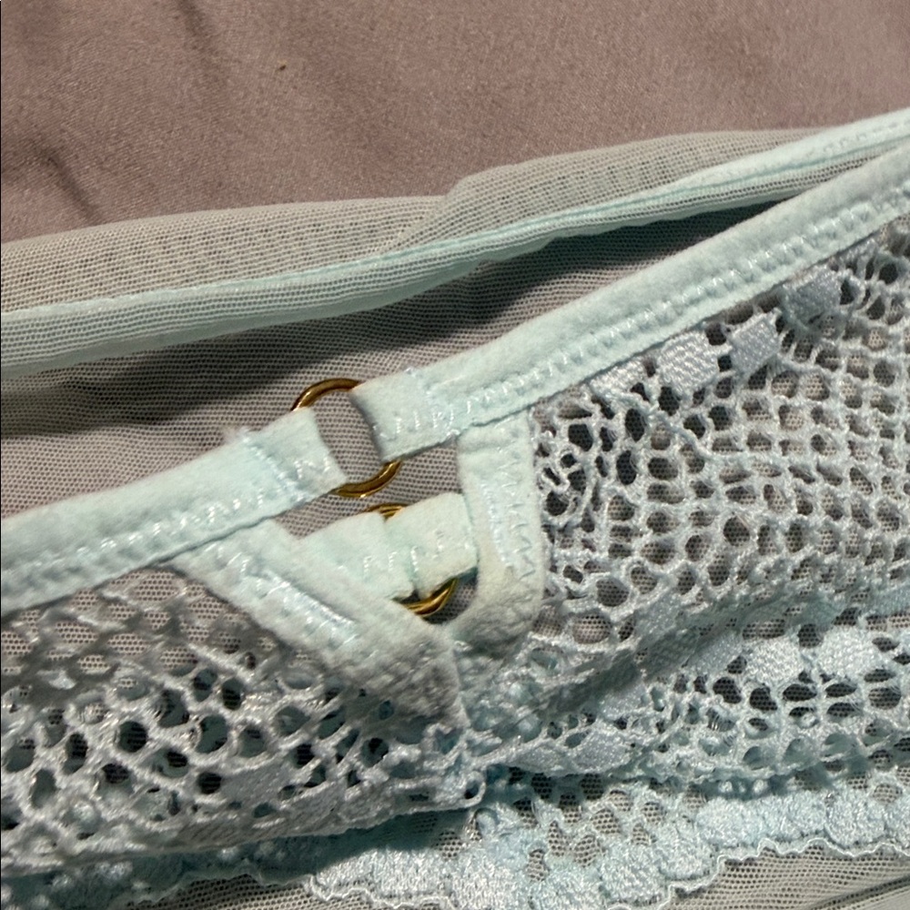 Adore Me Lace Bra in Soft Blue with matching panties - Picture 5 of 6